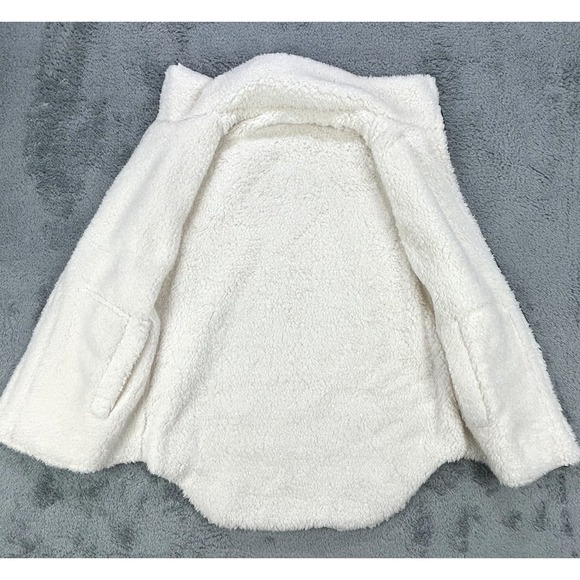 Freely Academy Sports Vest Women's XS Ivory Full Zip Reversible Sherpa Fleece A+ - Picture 2 of 11